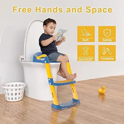 3 In 1 Toilet Seat Toilet Trainer With Ladder (random color)