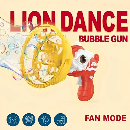 2 in 1 Electric Lion Dance Bubble Gun