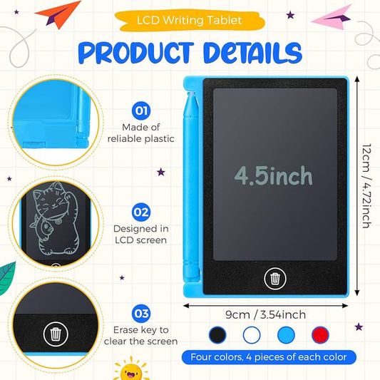 4.5 Inch LCD Multicolor Screen Writing Tablet Erasable Writing Board